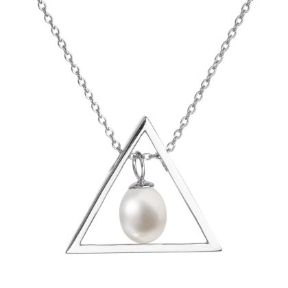 Perlový náhrdelník z pravých říčních perel bílý 22024.1