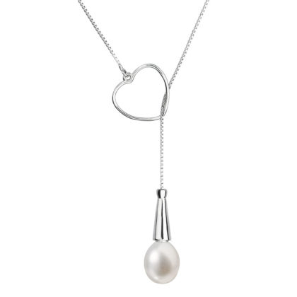 Perlový náhrdelník s pravou říční perlou bílý 22026.1