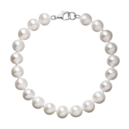 Perlový náramek z říčních perel se zapínáním z bílého 14 karátového zlata 823003.1/9260B bílý