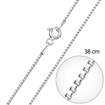 Stříbrný řetízek kulatý délka 38 cm 30014