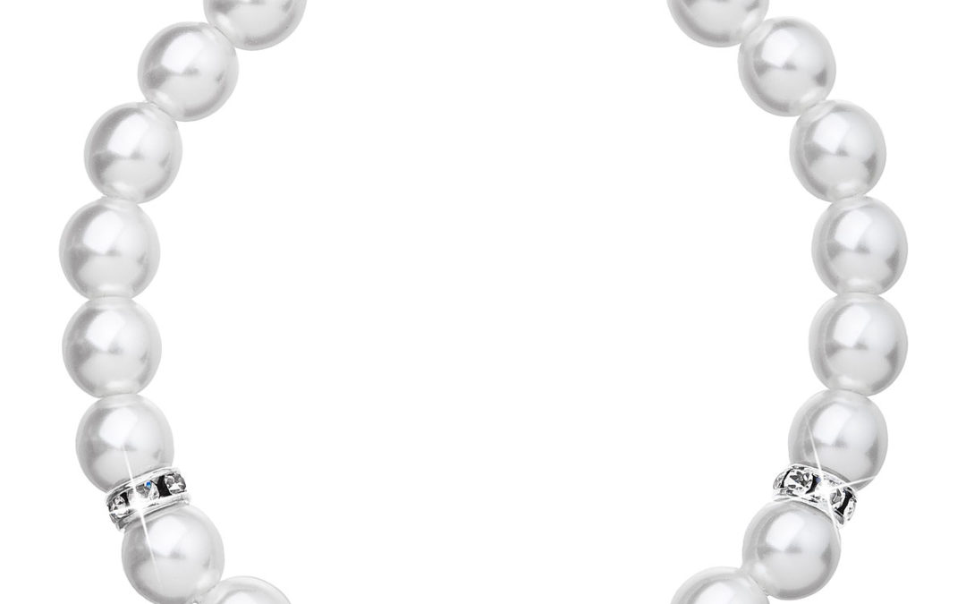 Perlový náramek bílý 33017.1