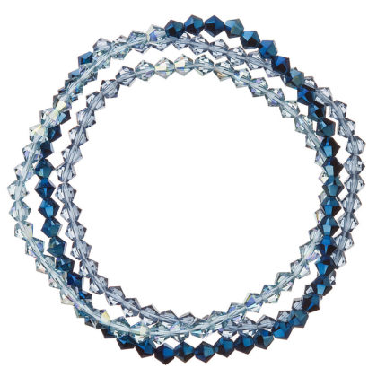 Náramek se Swarovski krystaly modrý 33081.5 metalic denim