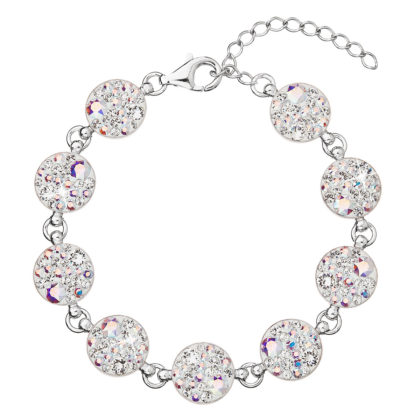 Stříbrný náramek se Swarovski krystaly ab efekt 33048.2