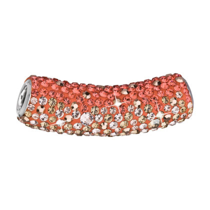 Stříbrný přívěsek s krystaly Swarovski oranžová trubička 34132.4