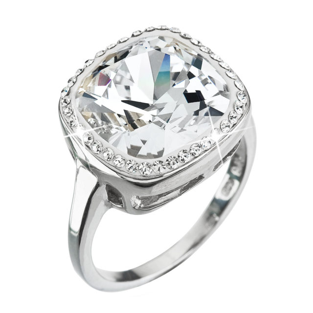 Stříbrný prsten 35037.1 crystal