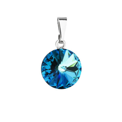 Přívěsek bižuterie se Swarovski krystaly modrý kulatý 54001.5
