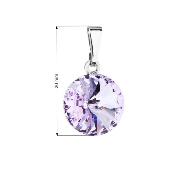 Přívěsek bižuterie se Swarovski krystaly fialový kulatý 54001.3 violet