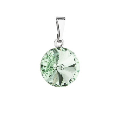 Přívěsek bižuterie se Swarovski krystaly zelený kulatý 54001.3