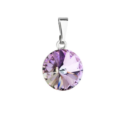 Přívěsek bižuterie se Swarovski krystaly fialový kulatý 54001.5