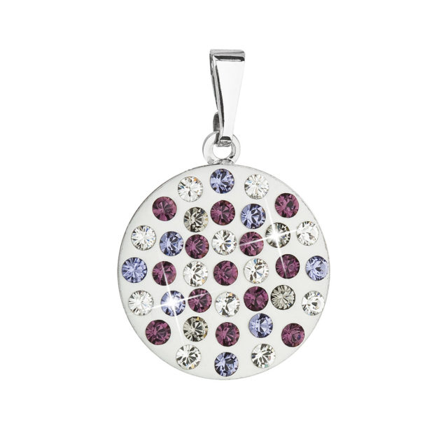 Přívěsek bižuterie se Swarovski krystaly fialový kulatý 54021.3 violet