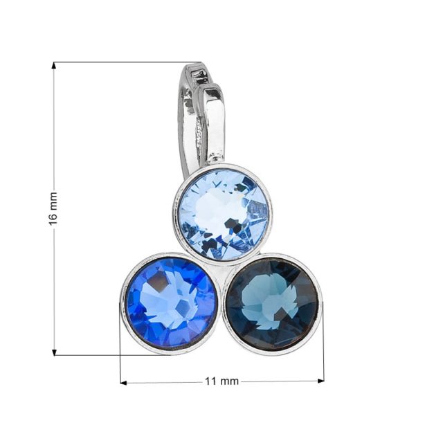 Přívěsek bižuterie se Swarovski krystaly modrý 54030.3