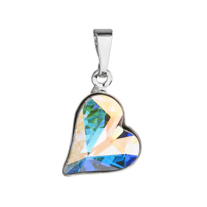 Přívěsek bižuterie se Swarovski krystaly AB efekt srdce 54033.2
