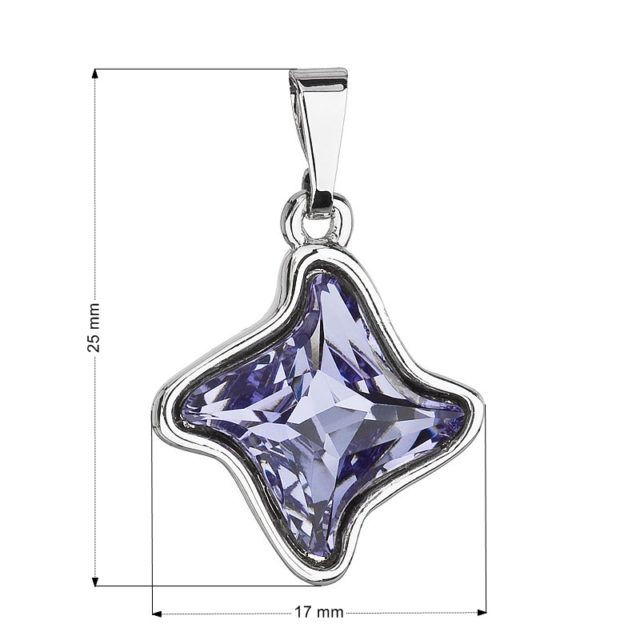 Přívěsek bižuterie se Swarovski krystaly modrá hvězdička 54034.3 tanzanite