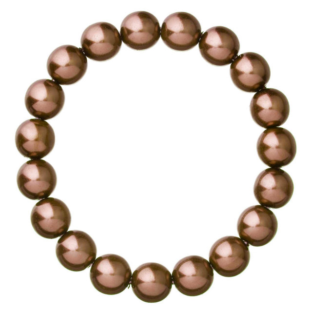 Perlový náramek hnědý 56010.3 brown