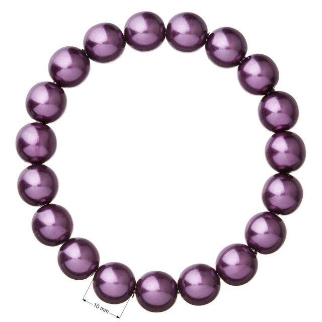 Perlový náramek fialový 56010.3 dark violet