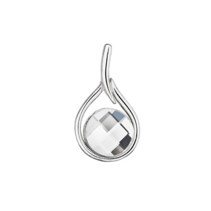 Stříbrný přívěsek kapka s velkým Preciosa krystalem 74123.1 crystal