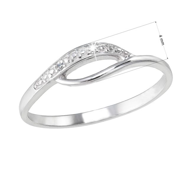 Stříbrný prsten se zirkony bílý 885003.1