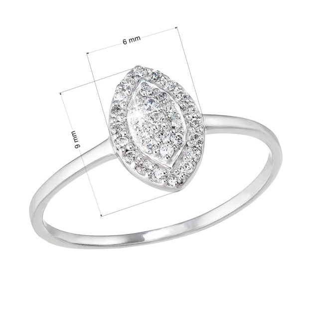 Stříbrný prsten se zirkony bílý 885004.1
