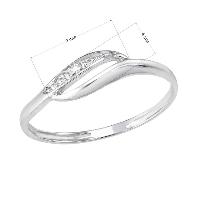 Stříbrný prsten se zirkony bílý 885006.1