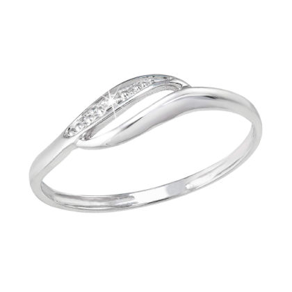 Stříbrný prsten se zirkony bílý 885006.1
