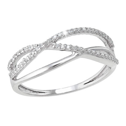 Stříbrný prsten se zirkony bílý 885017.1