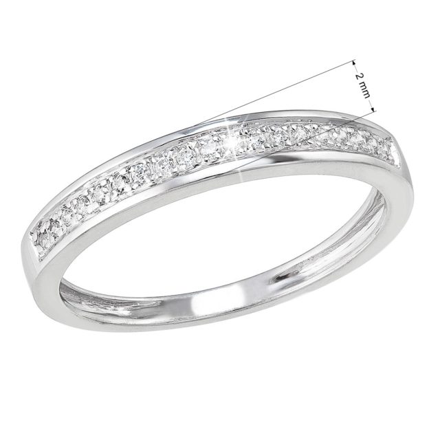 Stříbrný prsten se zirkony bílý 885031.1