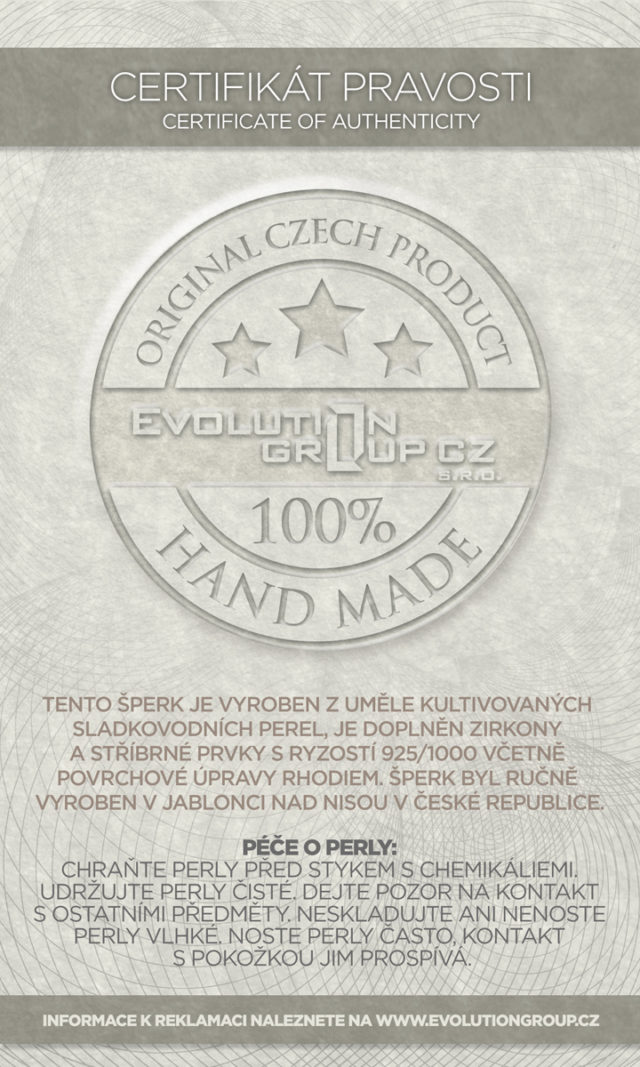 Perlová souprava slza s modrou říční perlou 29063.3B peacock
