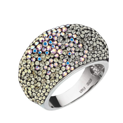 Stříbrný prsten s krystaly Swarovski mix barev měsíční 35028.3 moonlight