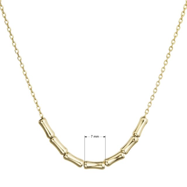 Pozlacený stříbrný náhrdelník s obdélníčky 62011