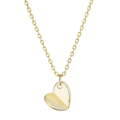 Pozlacený stříbrný náhrdelník srdce 62013