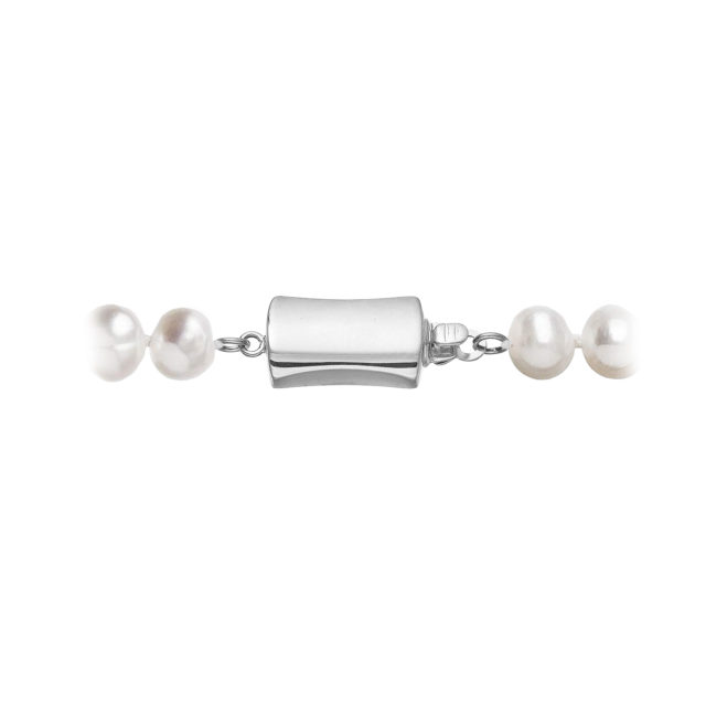 Perlový náhrdelník z říčních perel se zapínáním z bílého 14 karátového zlata 822001.1/9267B bílý
