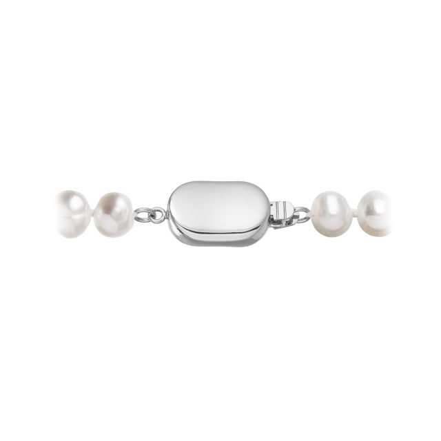 Perlový náhrdelník z říčních perel se zapínáním z bílého 14 karátového zlata 822001.1/9269B bílý