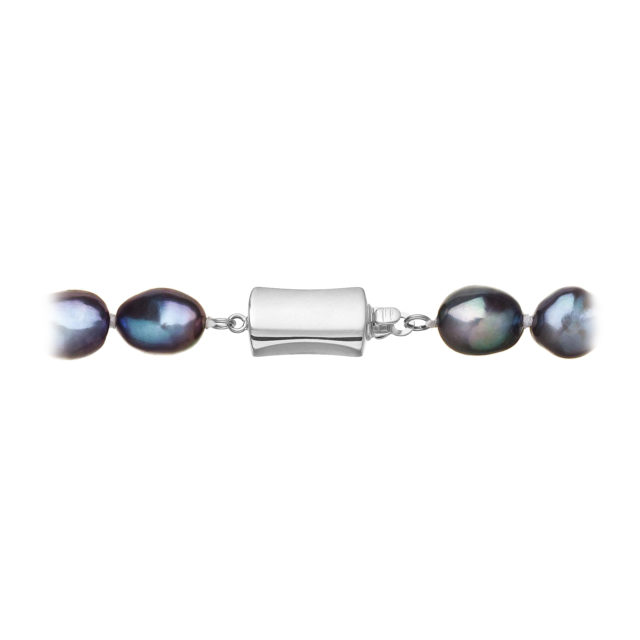Perlový náhrdelník z říčních perel se zapínáním z bílého 14 karátového zlata 822027.3/9267B peacock