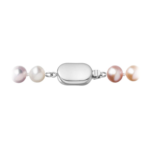 Perlový náhrdelník z říčních perel se zapínáním z bílého 14 karátového zlata 822004.3/9269B multi